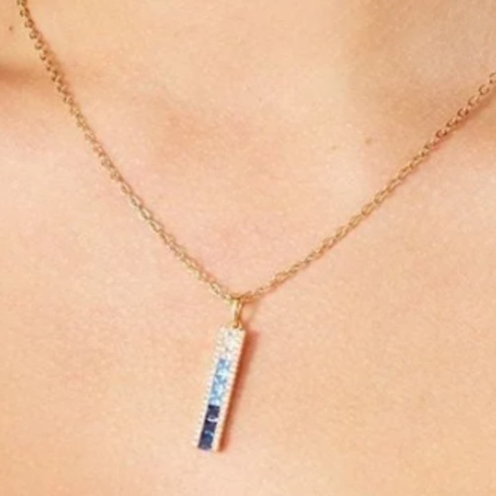 Vince Camuto Tricolor Stone Pendant Necklace